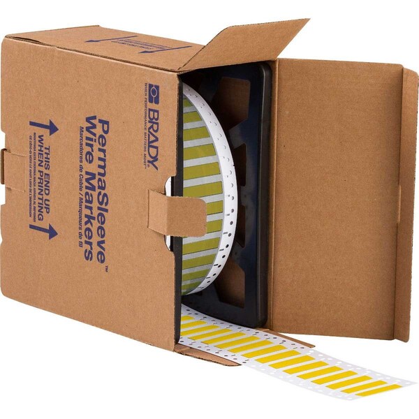 PermaSleeve Wire Marker Polyolefin 0.25 in Dia x 2 in W YL Roll of 2500 Each
